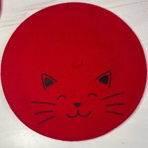 Maison Laulhere Authentic French Beret Choupette Wool Cat Embroidery